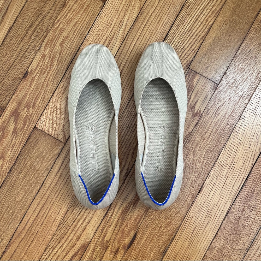 Rothy’s Round Toe Flats In Ecru - image 3